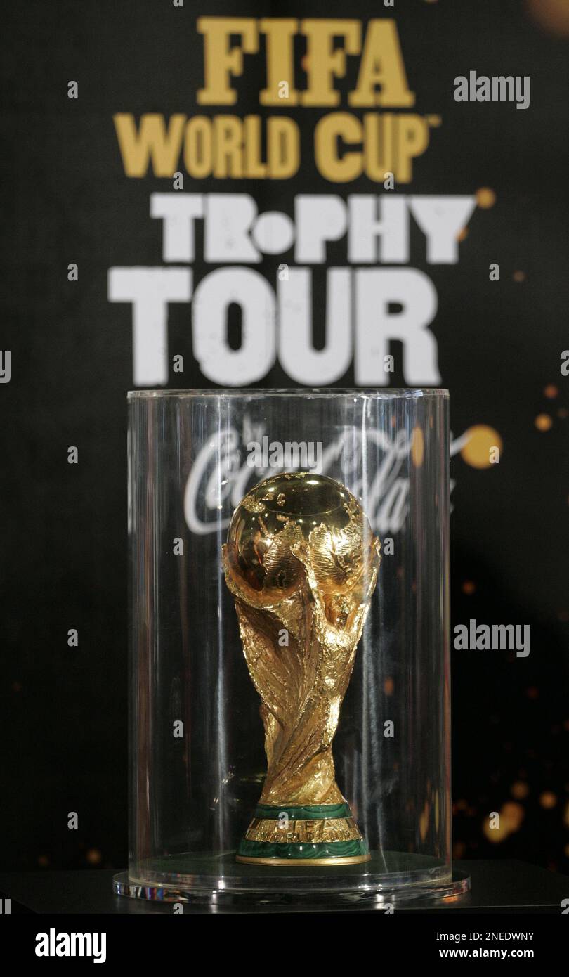 A ceremony to unveil Louis Vuitton's travel case for the 2018 FIFA World Cup  trophy on May 17, 2018 in Paris, France. Photo by Alban  Wyters/ABACAPRESS.COM Stock Photo - Alamy