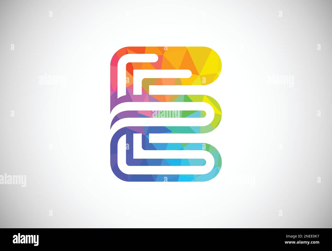 Initial low poly alphabet. Graphic Alphabet Symbol for Corporate ...
