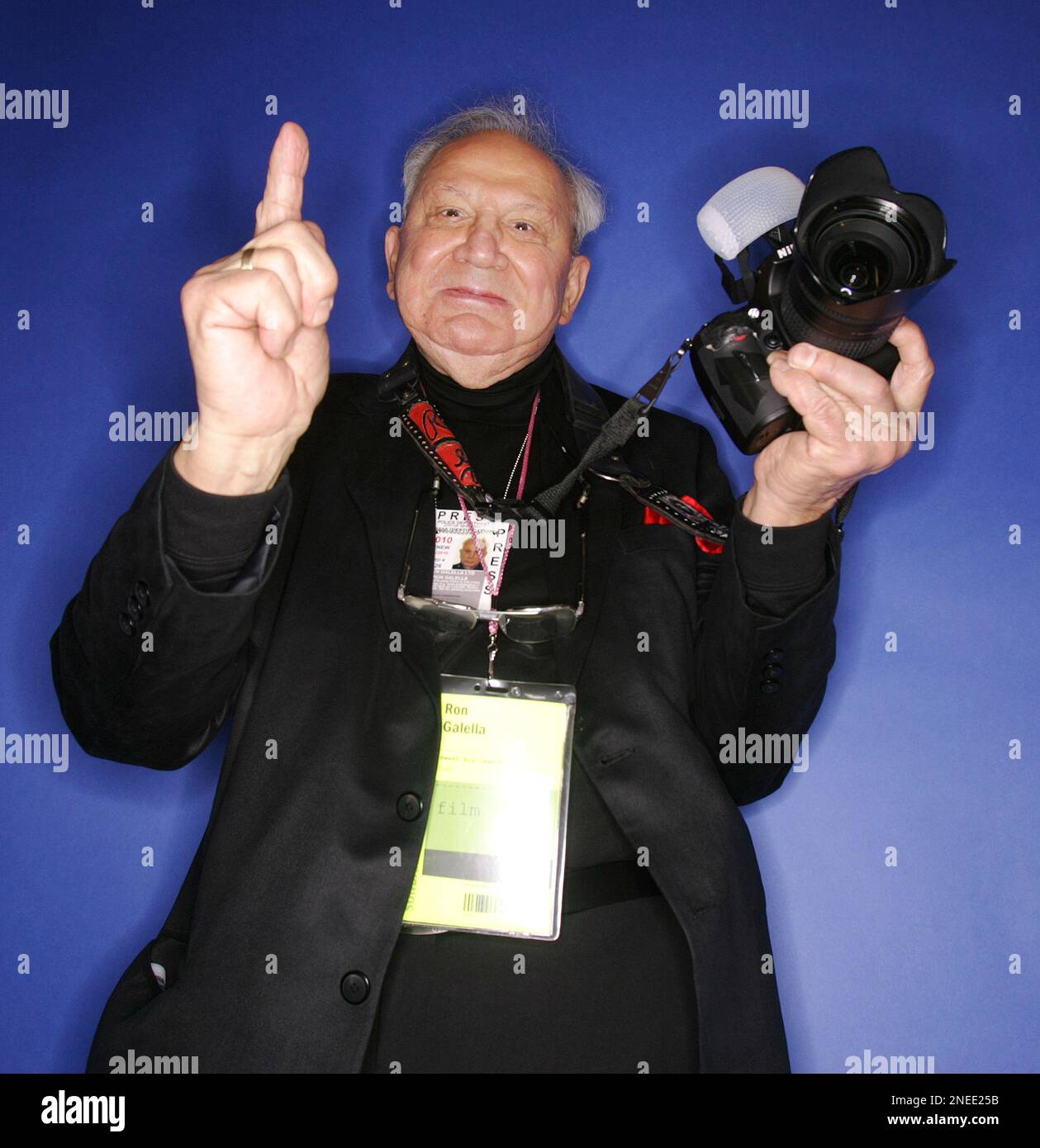 Ron Galella, the subject of the documentary Smash His Camera, poses for