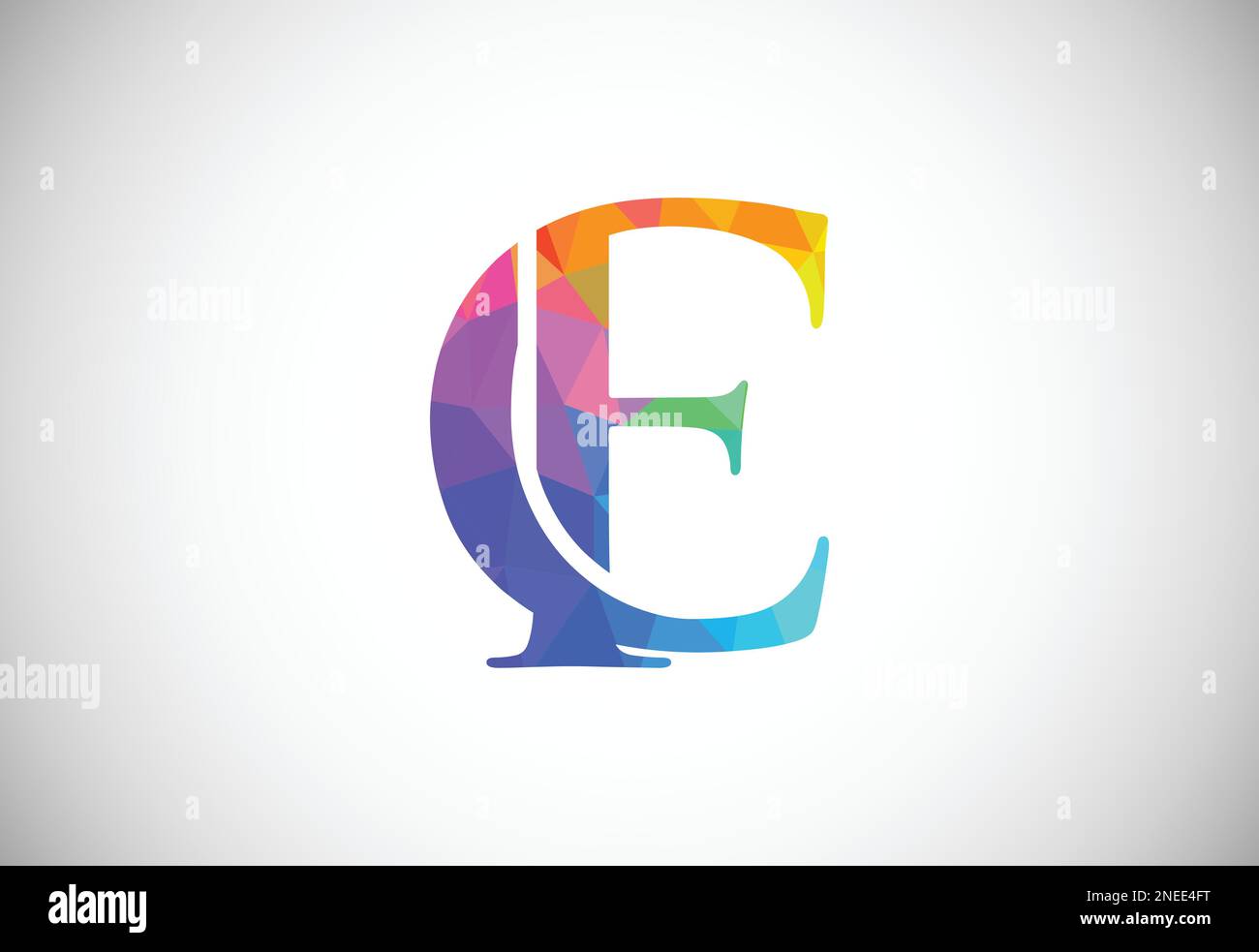 Initial Letter F C Low Poly Logo Design Vector Template. Graphic ...