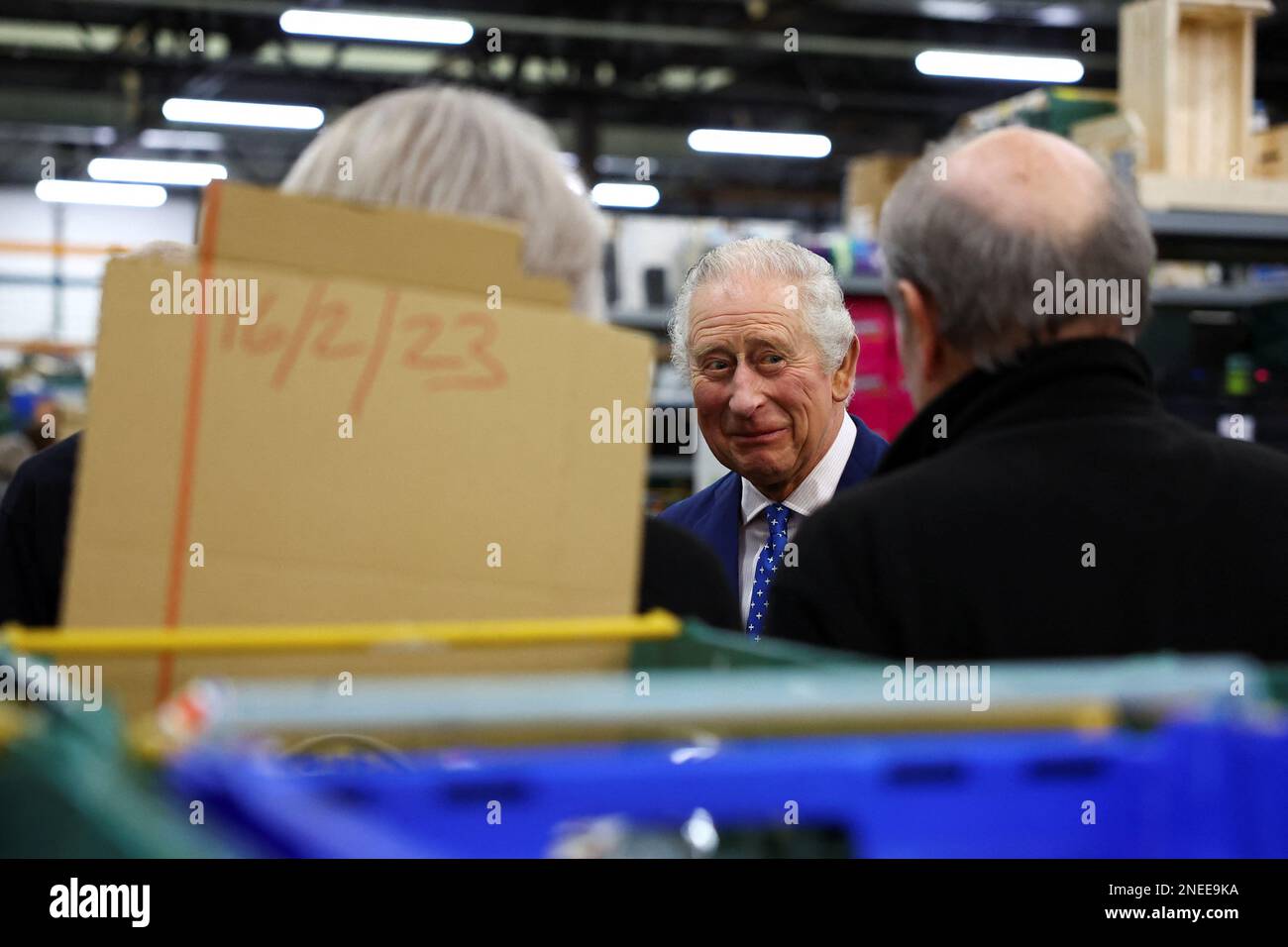 King Charles III during a visit to the Milton Keynes food bank, to see