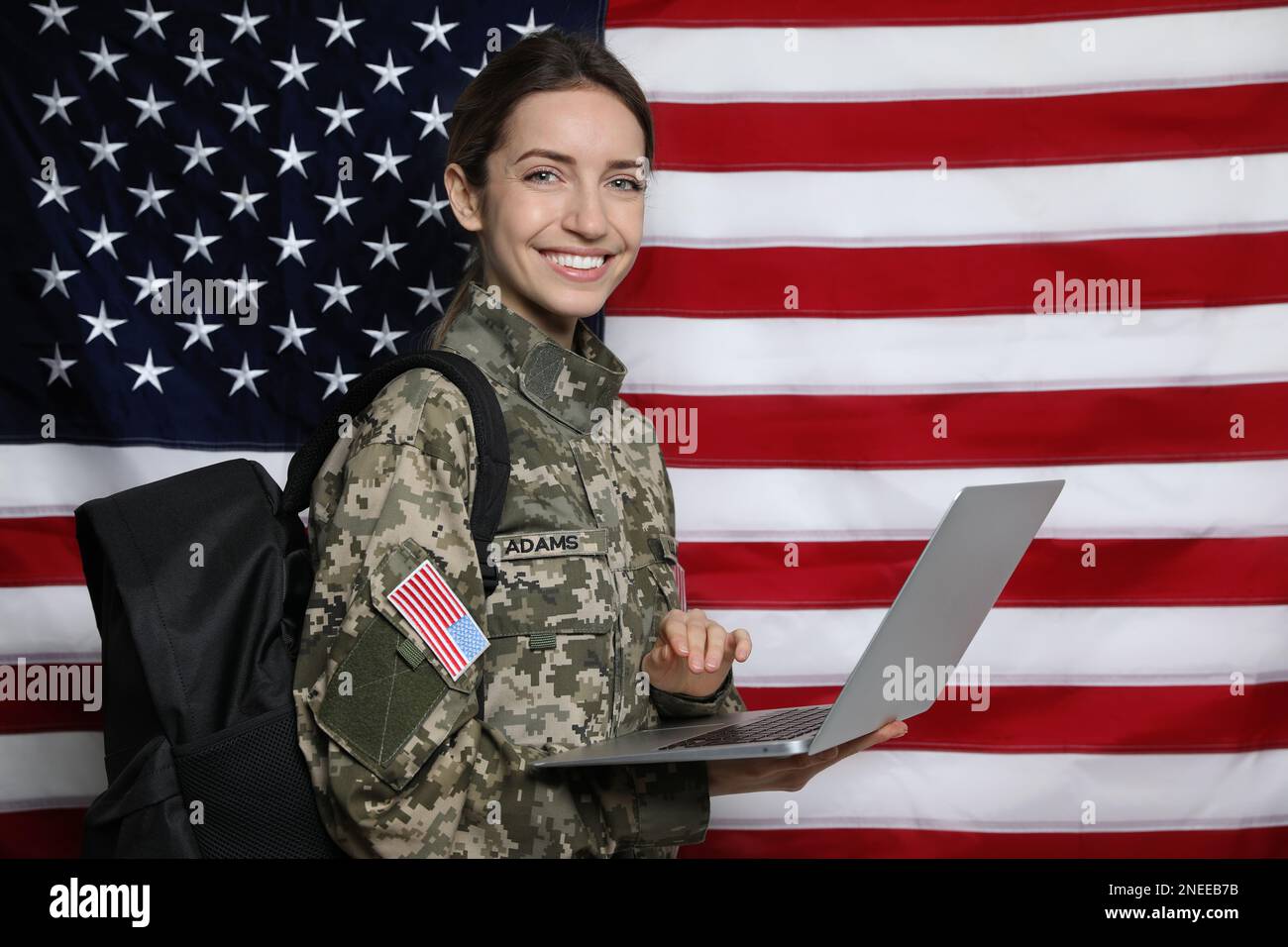 Female military usa benefits hi-res stock photography and images - Alamy