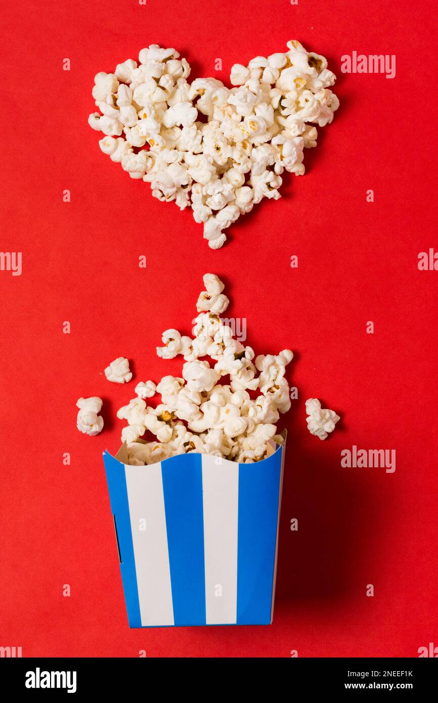 popcorn bow heart shape Stock Photo Alamy