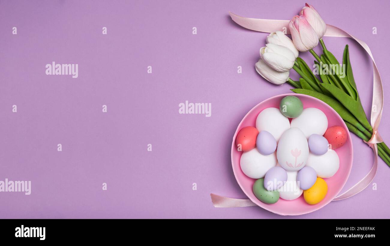 Top view frame with eggs bowl Stock Photo