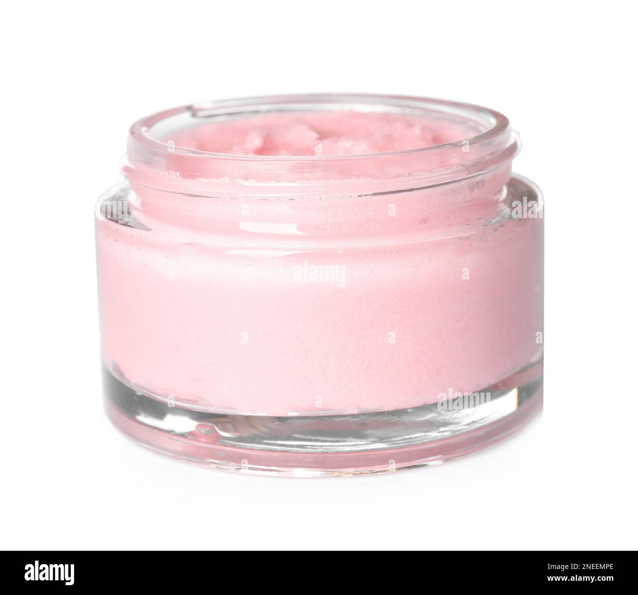 Body scrub in jar isolated on white Stock Photo Alamy