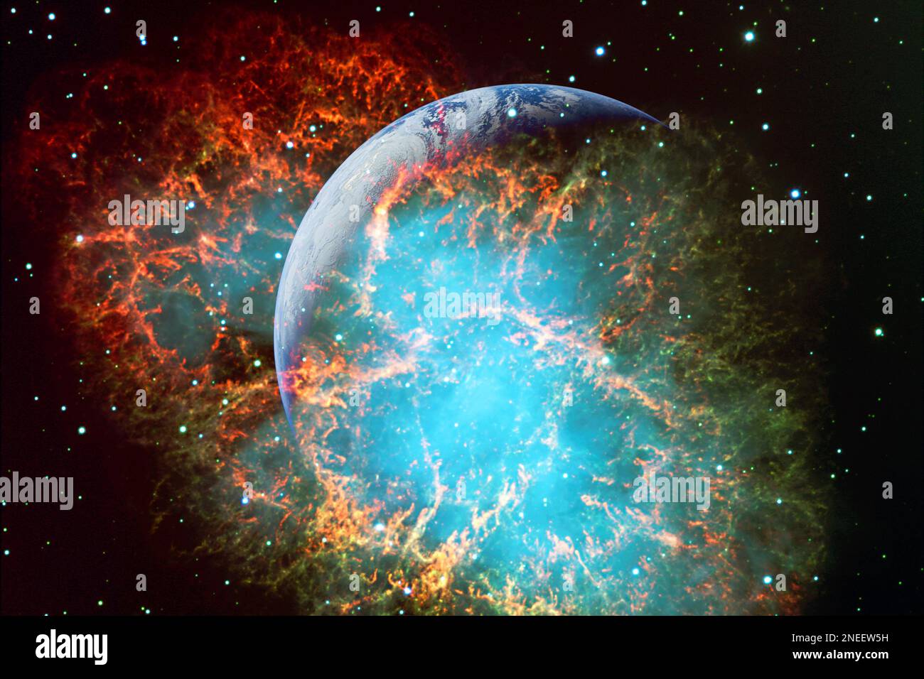 Earth. Solar system. Awesome print for wallpaper. Elements of this image furnished by NASA Stock Photo
