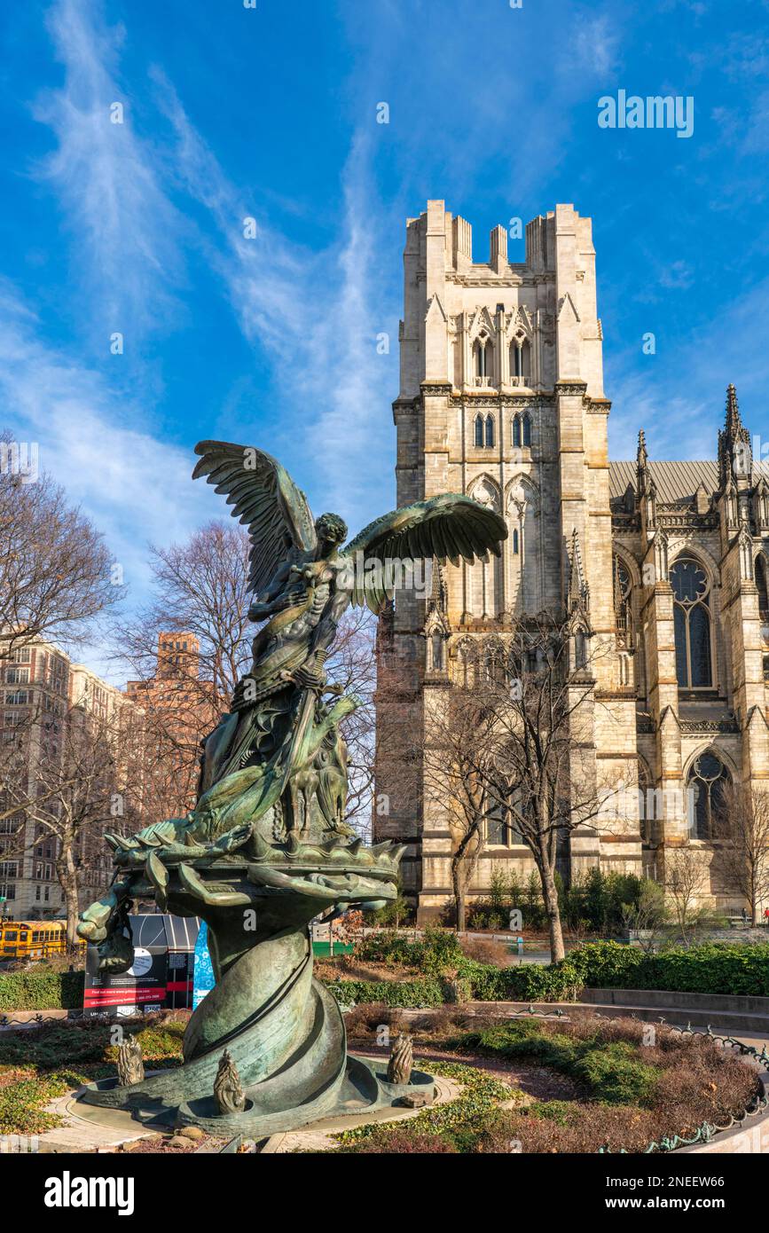 New York. Manhattan. The Cathedral Church of St. John the Divine Stock Photo