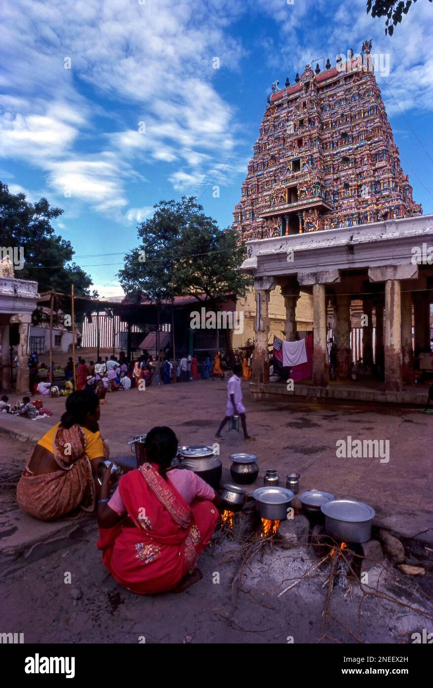 Koodal Azhagar koil Lord Vishnu temple in Alagar kovil; Alagar koyil near Madurai, Tamil Nadu, India Stock Photo