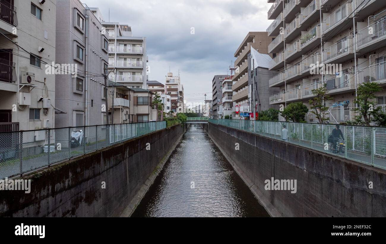 A sprawl of high-rise apartments in Shnjuku, Tokyo, Japan. Stock Photo