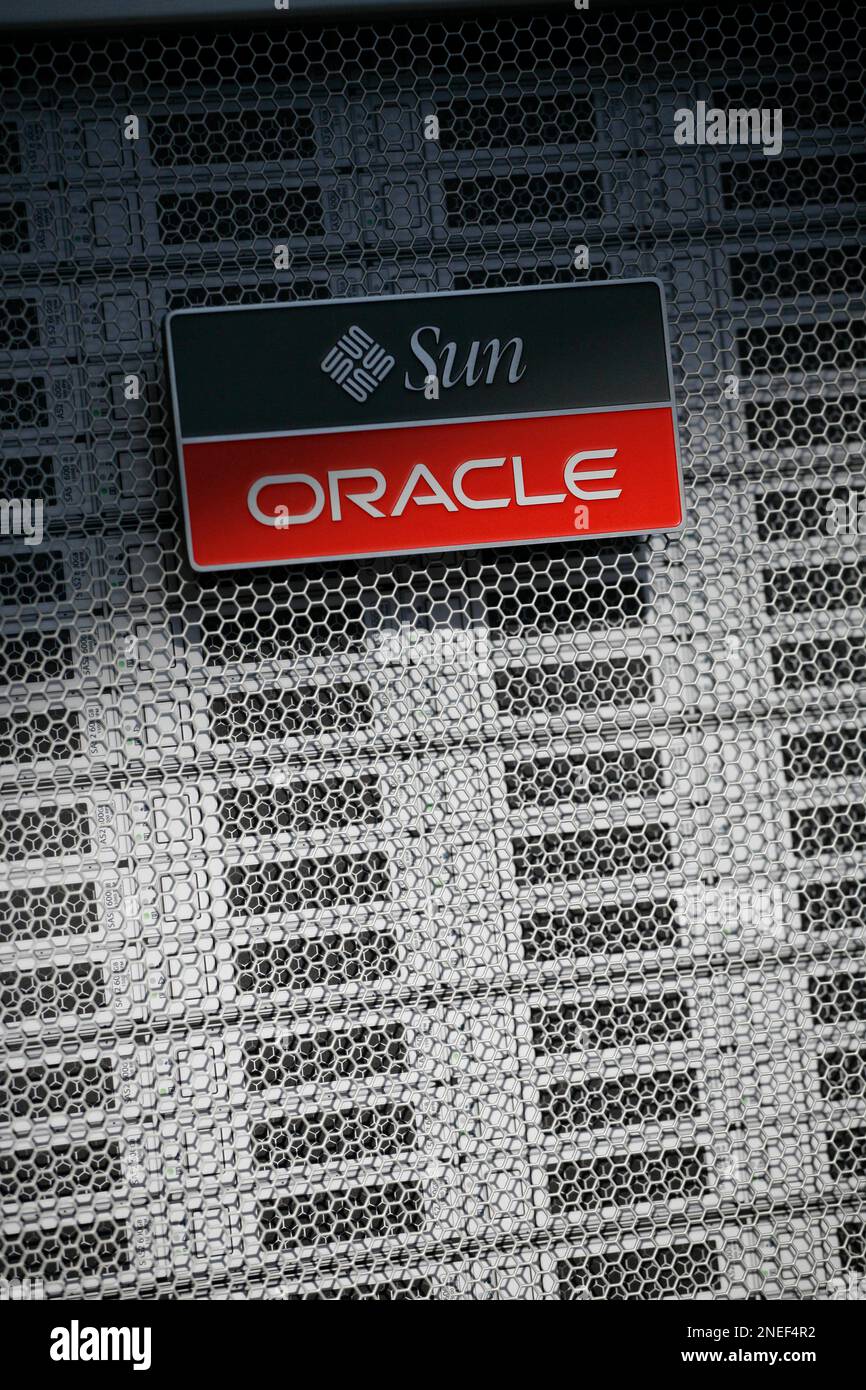 In this Jan. 11, 2010, the Oracle Corp. and Sun Microsystems Inc. logo ...