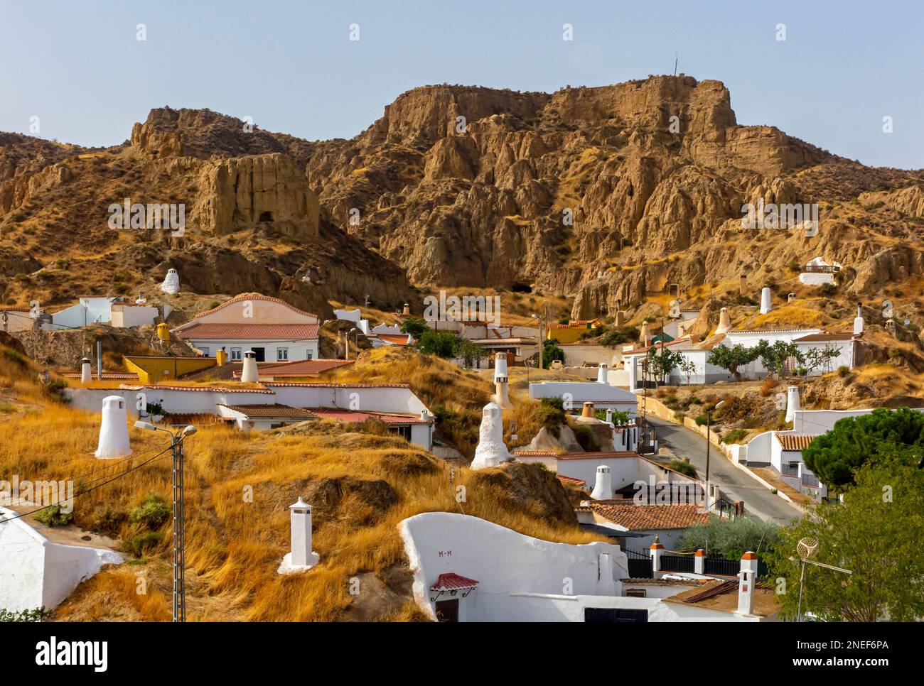 Chimneys Of Underground Cave Houses In The Barrio De Cuevas Area Of