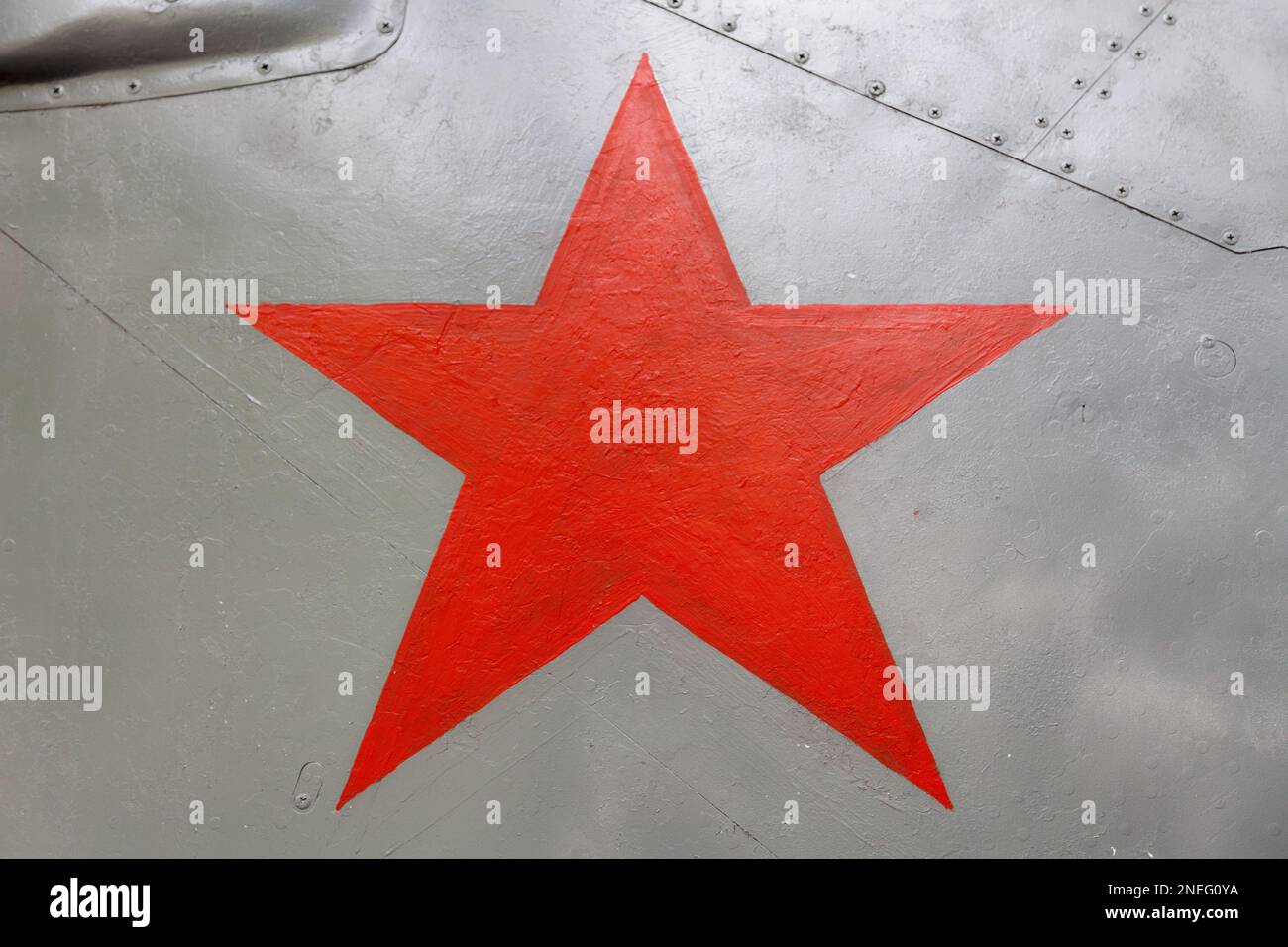 Soviet red star painted on the side of an old MIG-21 Stock Photo - Alamy