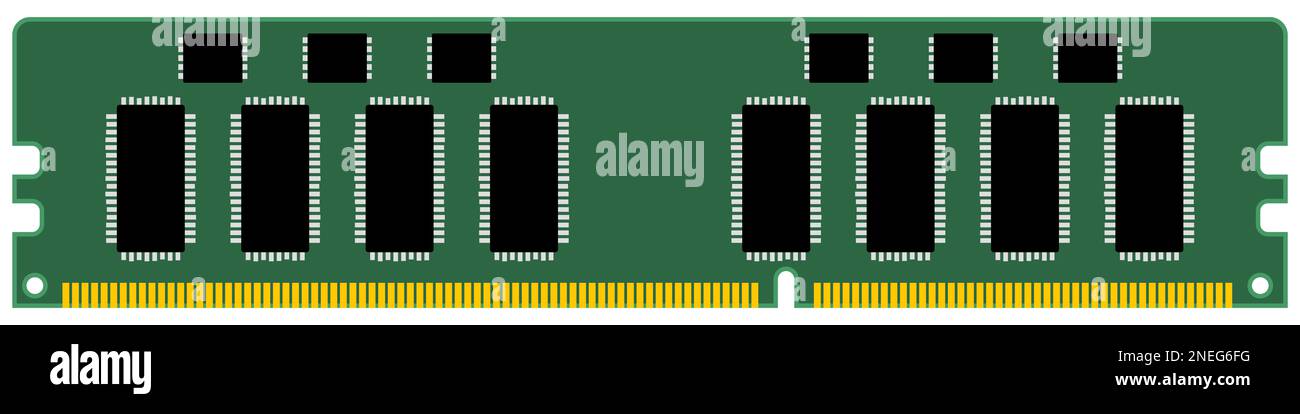 RAM for desktop computer, memory stick isolated on white background ...