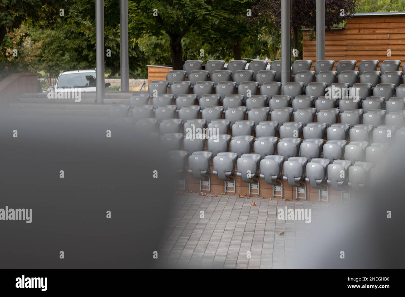 A view of seats in stadium Stock Photo - Alamy