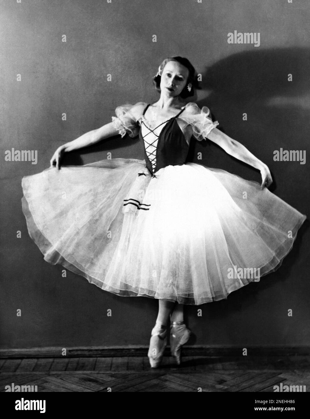 Galina Ulanova, one of the wold's foremost ballerinas, takes a ballet ...