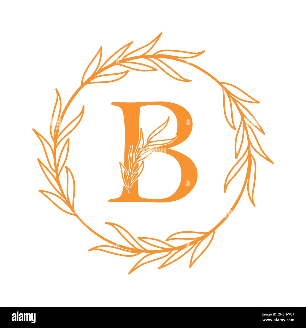 Letter B Logo Design With Circle Vector Stock Vector