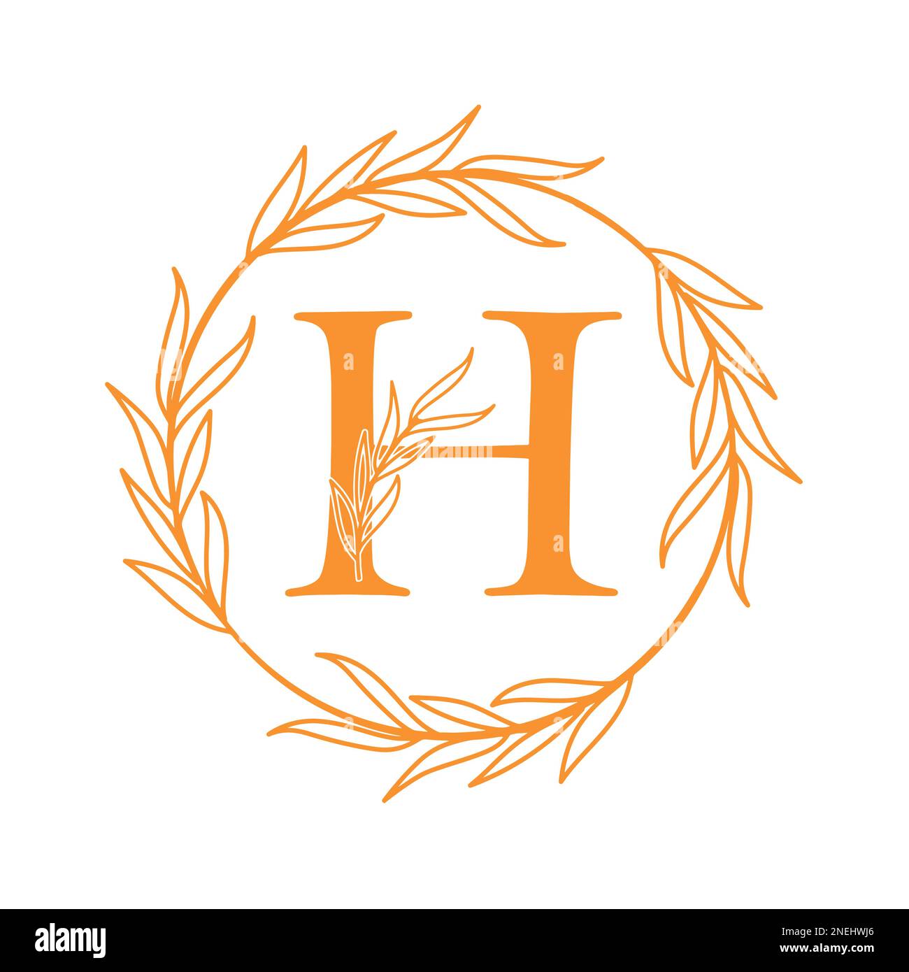 Web Monogram H letter logo icon Stock Vector