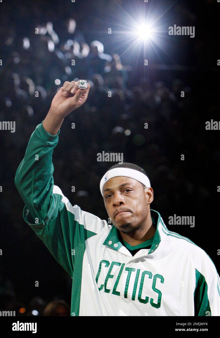 Paul Pierce Boston Celtics Unsigned 2008 NBA Finals Game Two Running Up the  Court Photograph