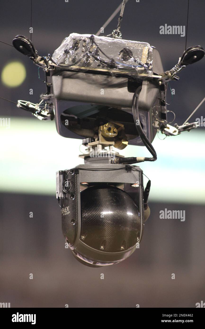 The overhead cam during an NFL game between the Carolina Panthers and