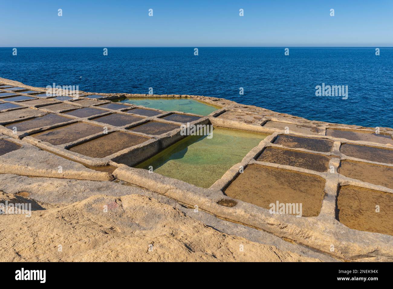 Marsalforn salt pans, Gozo Stock Photo Alamy