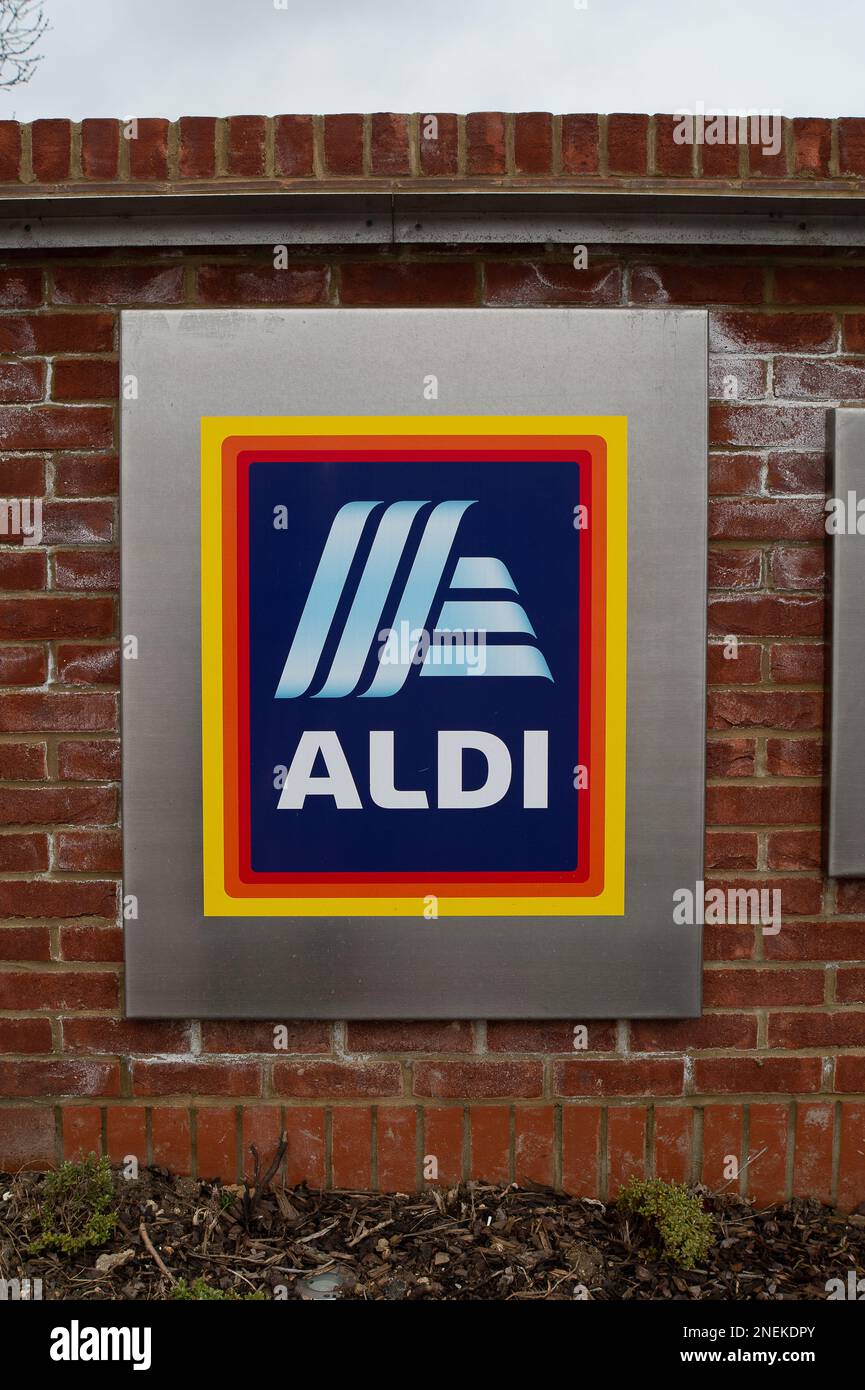 Windsor, Berkshire, UK. 16th February, 2023. An Aldi Supermarket in