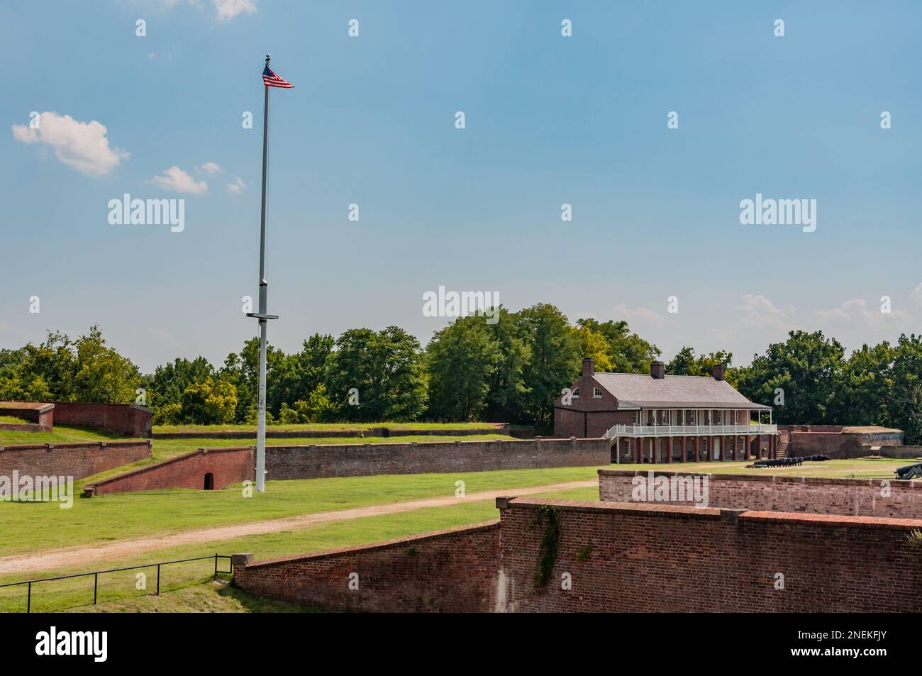 Fortifications for the Nations Capital, Fort Washington Maryland USA, Fort Washington, Maryland Stock Photo