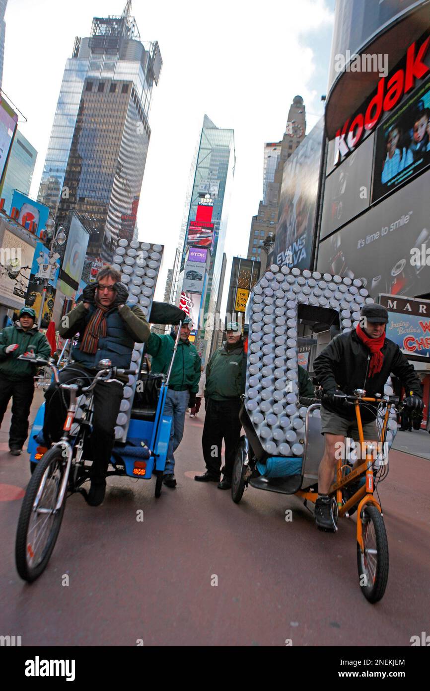 The numbers 'one' and 'zero' arrive via pedicab, driven by Peter Metzer