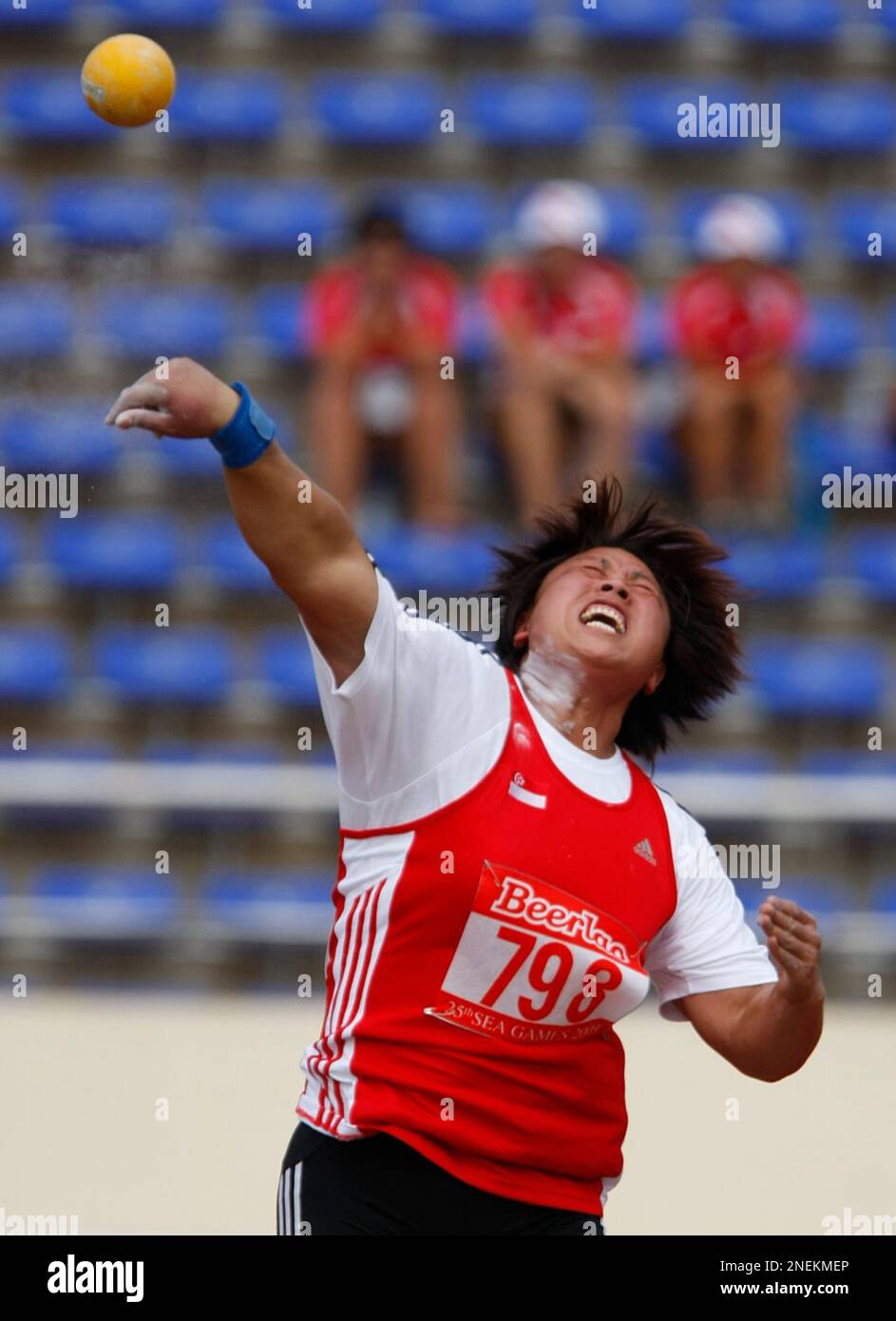 Zhang Guirong of Singapore competes to win the gold medal in the women