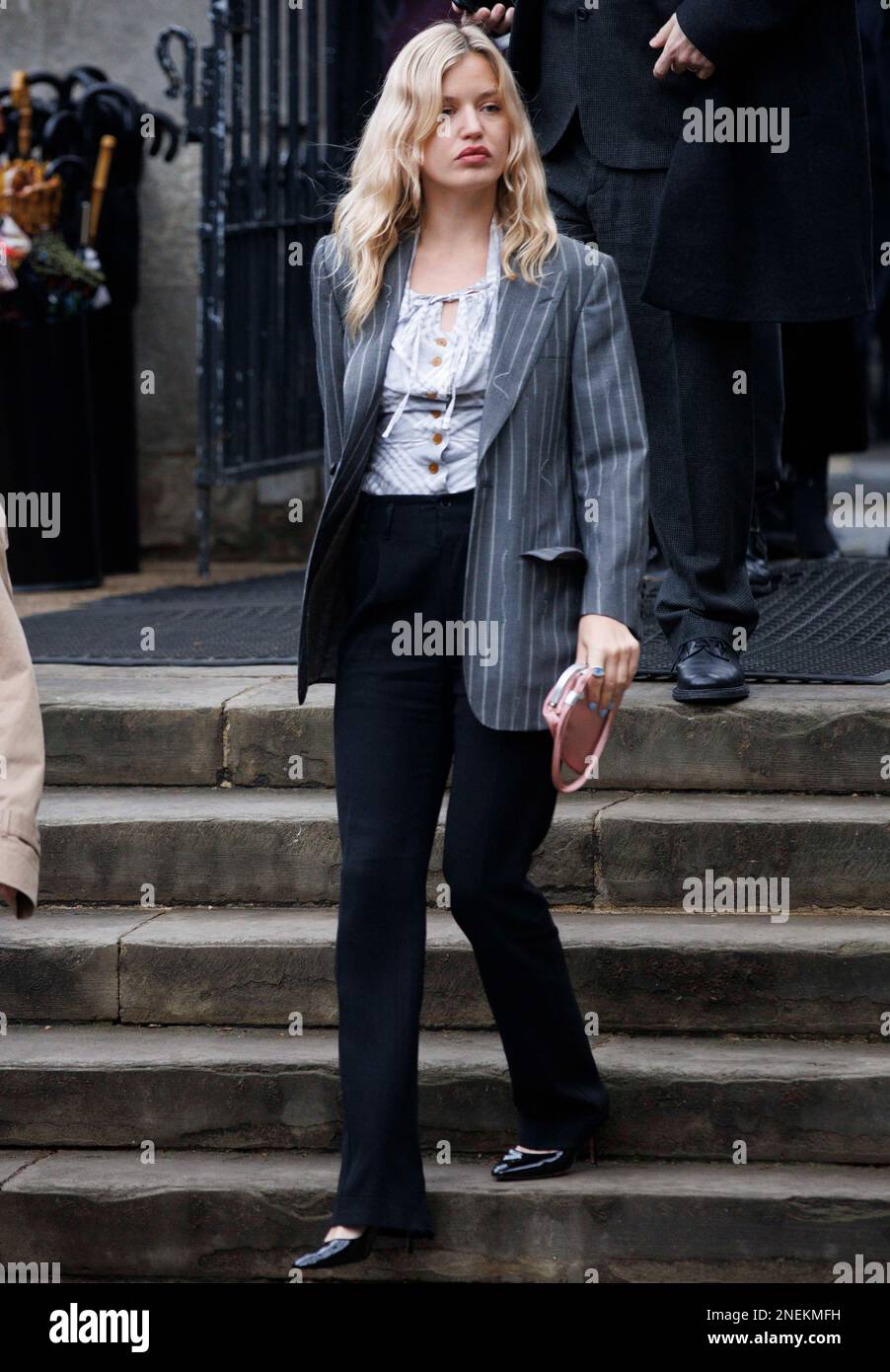 London, UK. 16th Feb, 2023. Georgia May Jagger Family, friends, celebrities and stars of the Fashion world arrive at Southwark Cathedral to attend a memorial service in memory of Dame Vivienne Westwood. Credit: Mark Thomas/Alamy Live News Stock Photo