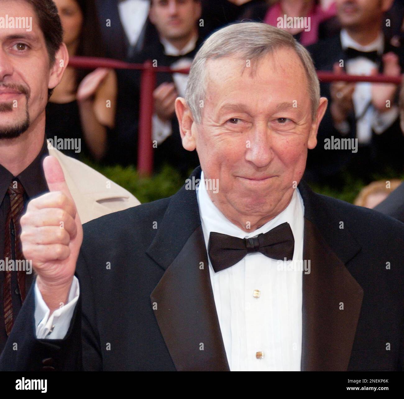 FILE - In this Feb. 29, 2004 file photo, Roy E. Disney arrives for the 76th annual Academy Awards in Los Angeles. Disney, vice chairman of the Walt Disney Co. and nephew of company founder and namesake Walt Disney, died Wednesday, Dec. 16, 2009. He was 79. (AP Photo/Reed Saxon) Stock Photo