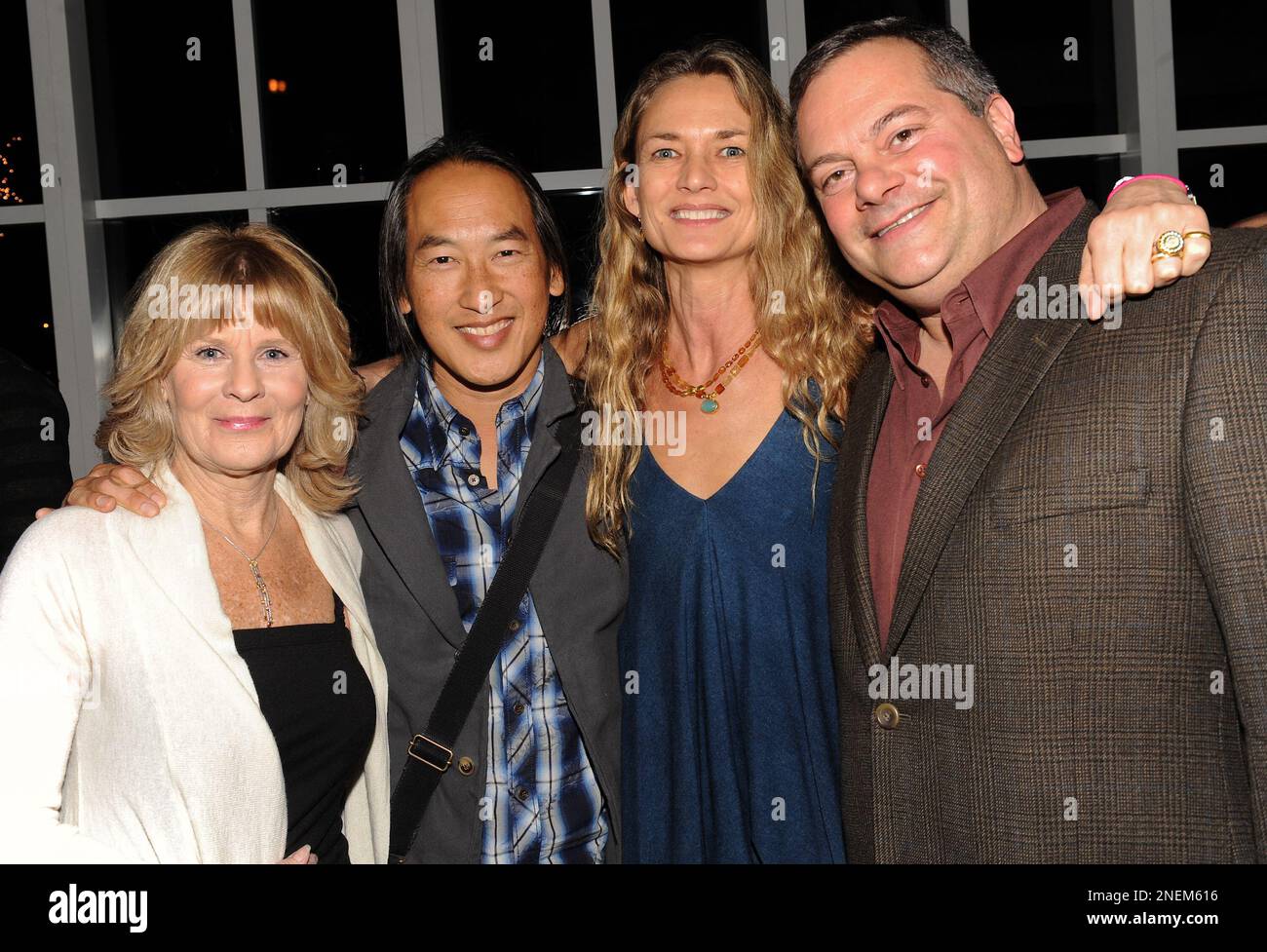 From left, Gaiam president and COO Lynn Powers, Yoga gurus Rodney Yee and  Colleen Saidman and president of retail and DRTV at Gaiam Bill Sondheim  attend the Trudie Styler Mind Body Fitness