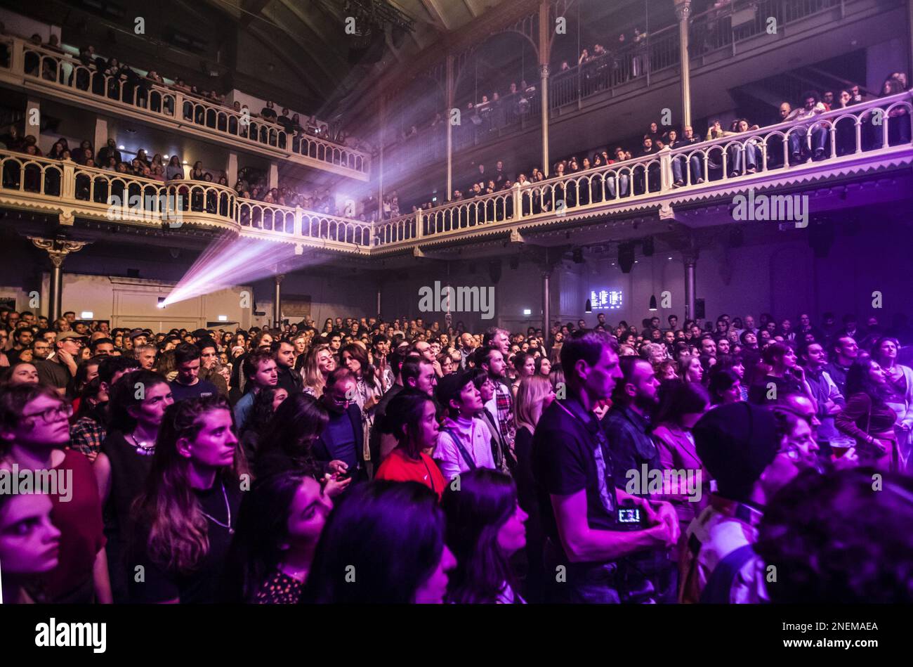 AMSTERDAM - Audience during a benefit concert in Paradiso by Dutch artists with Turkish, Kurdish and Syrian roots. The proceeds go to Giro555 to help victims of the earthquakes in Turkey and Syria. ANP EVA PLEVIER netherlands out - belgium out Stock Photo