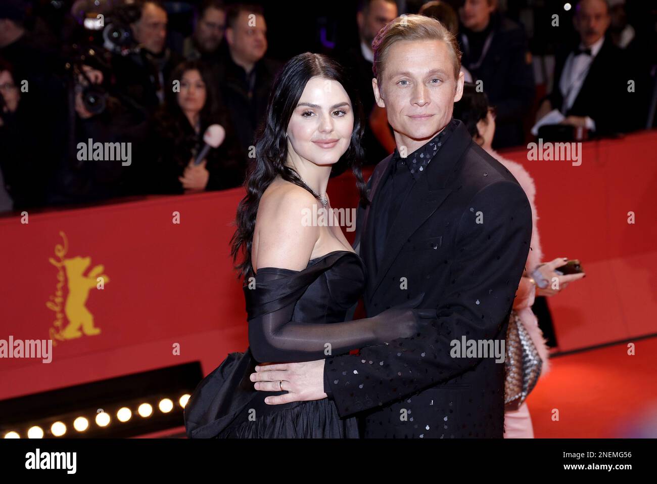 Matthias Schweighoefer and his girlfriend Ruby O. Fee attend the "She