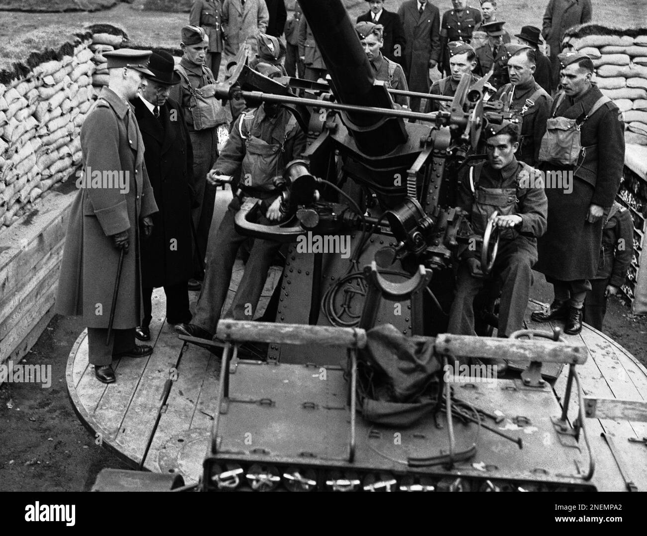 The Canadian Premier William Mackenzie King, second left, photographed 