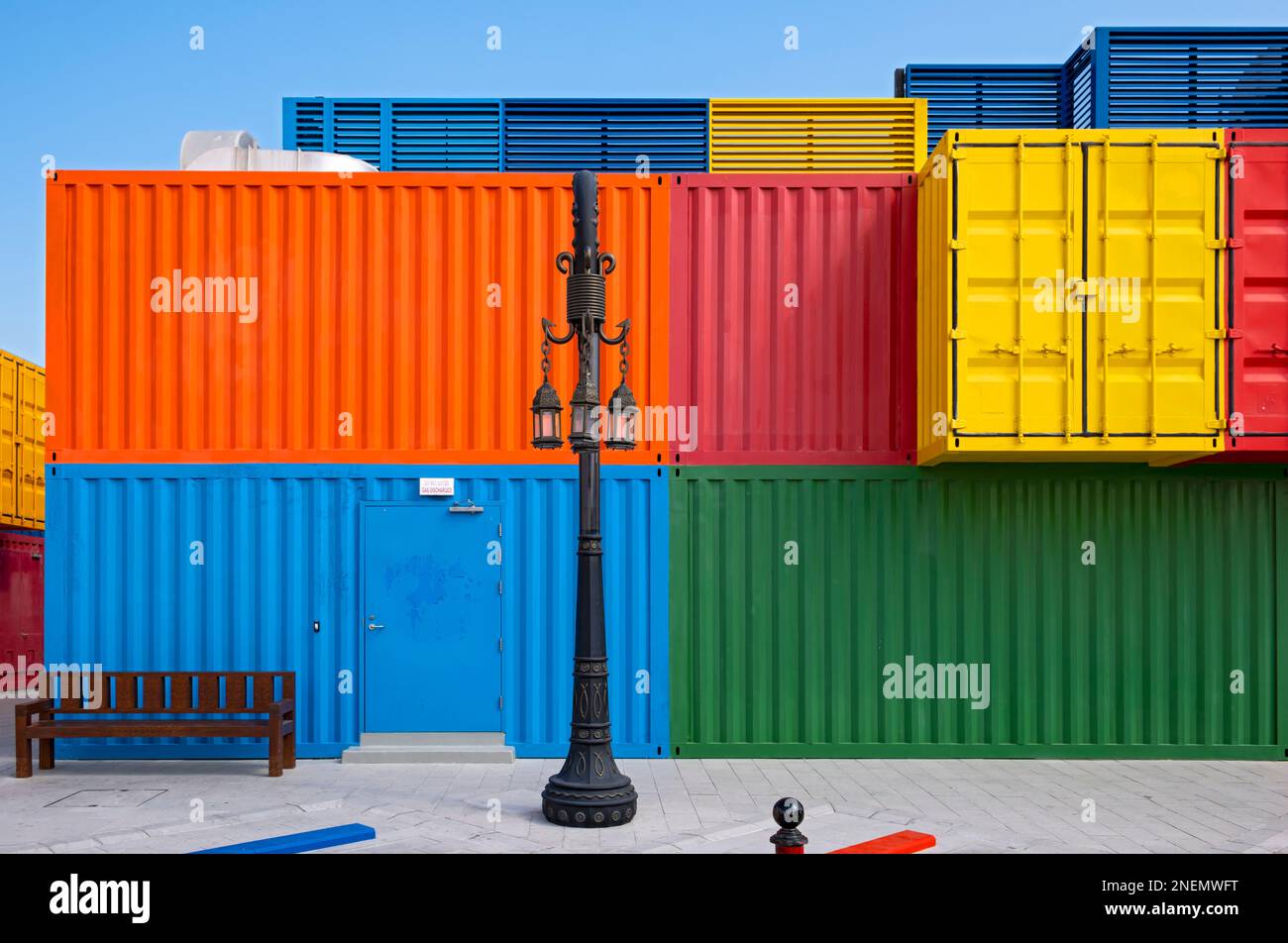 Doha Containers Yard, Box Park, Old Doha Port, Qatar Stock Photo Alamy