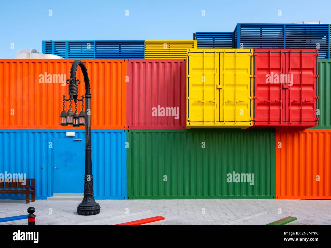 Doha Containers Yard, Box Park, Old Doha Port, Qatar Stock Photo Alamy