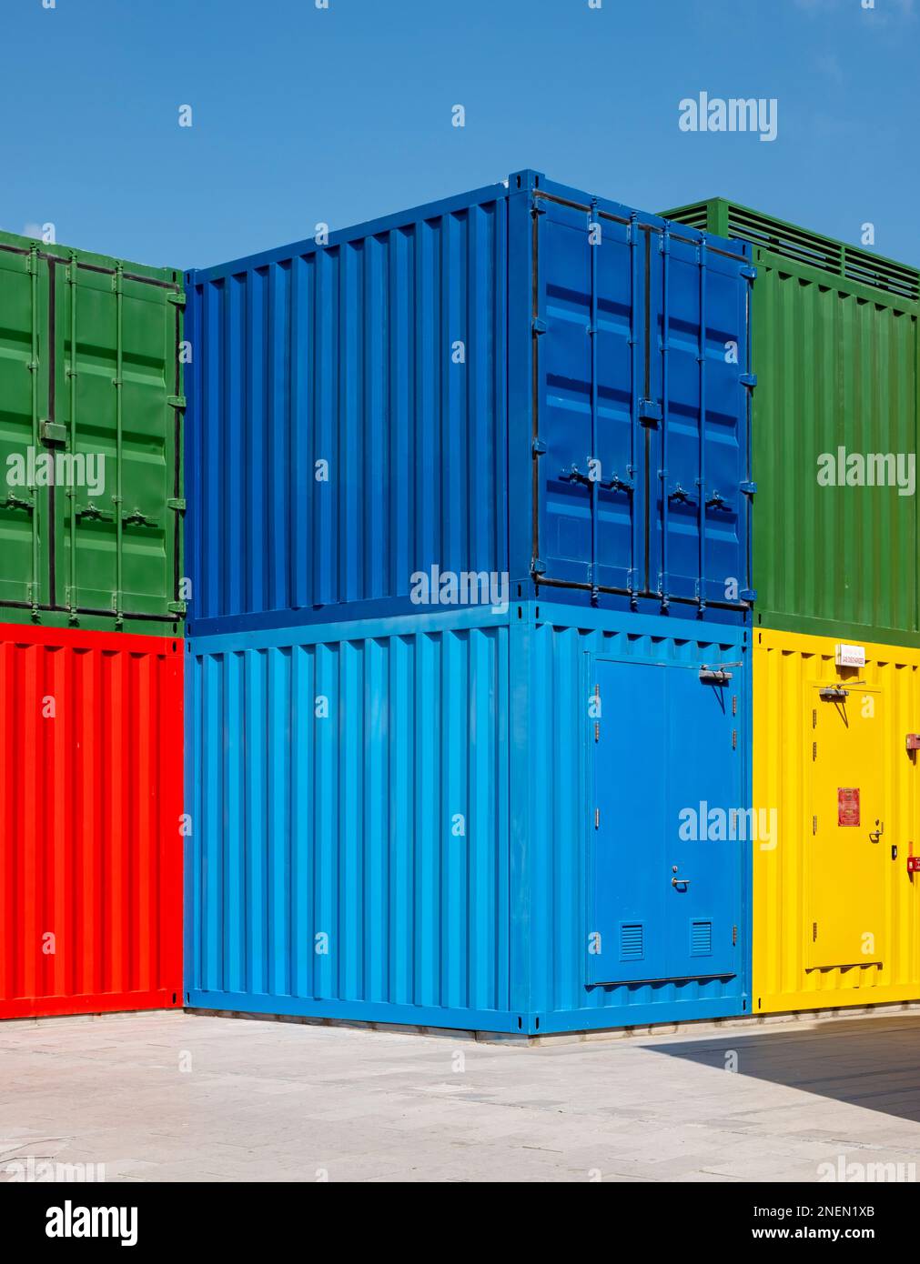 Doha Containers Yard, Box Park, Old Doha Port, Qatar Stock Photo Alamy