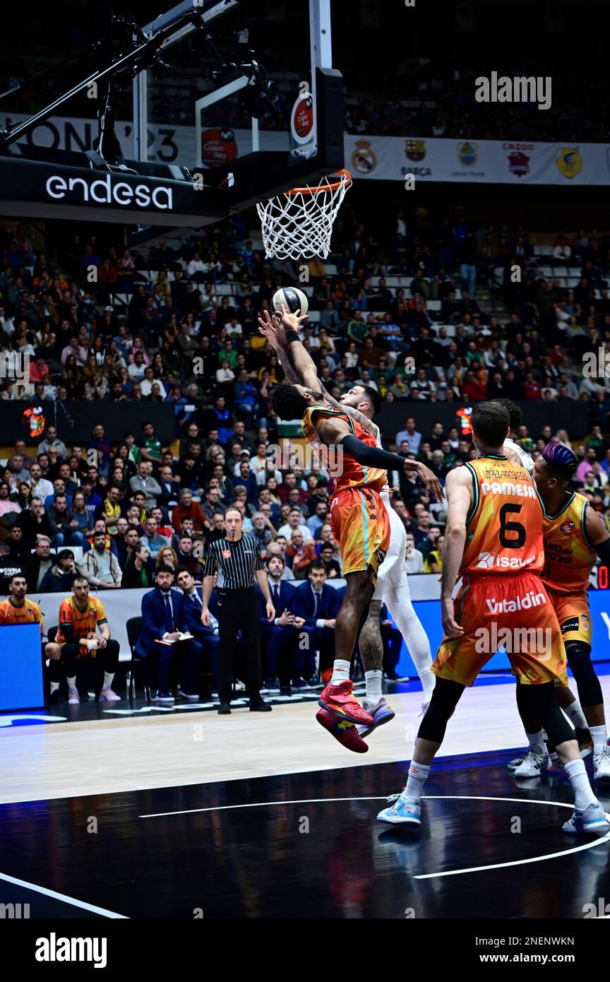 Badalona, Spain. 16th Feb, 2023. Spanish King´s Cup Basketball match  against Real Madrid and
