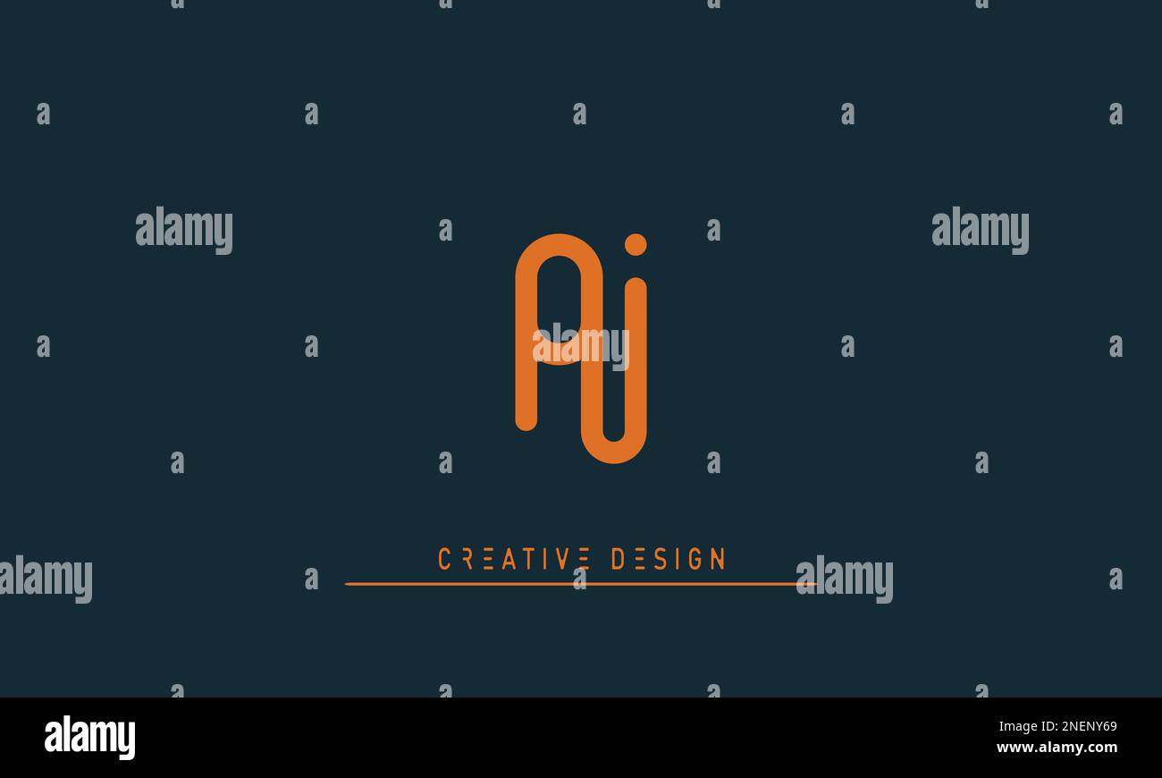 Alphabet letters Initials Monogram logo AI , IA Stock Vector
