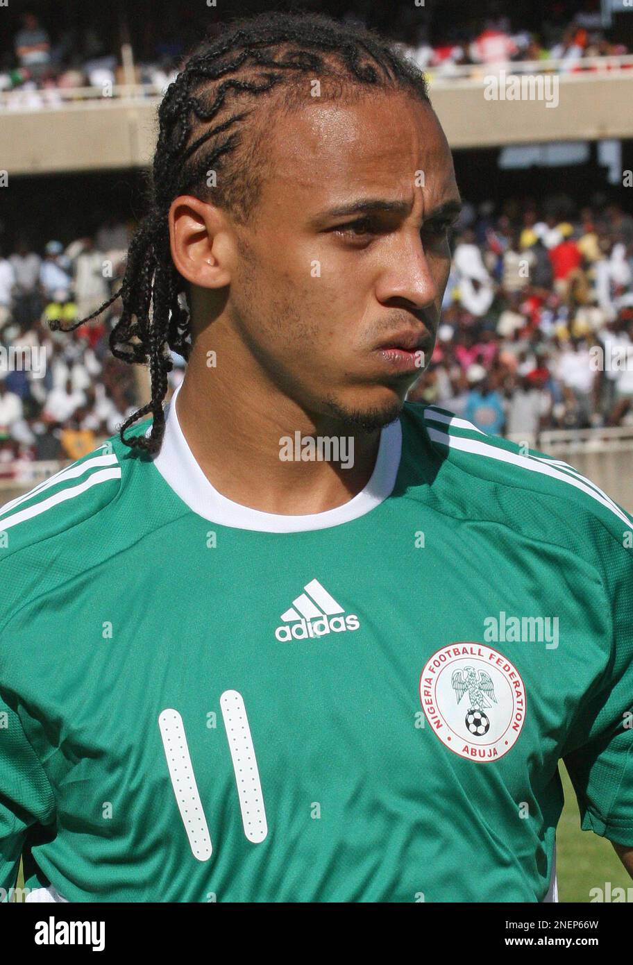 Nigerian player Peter Odemwingie, in Nairobi, Kenya, Saturday, Nov. 14 ...
