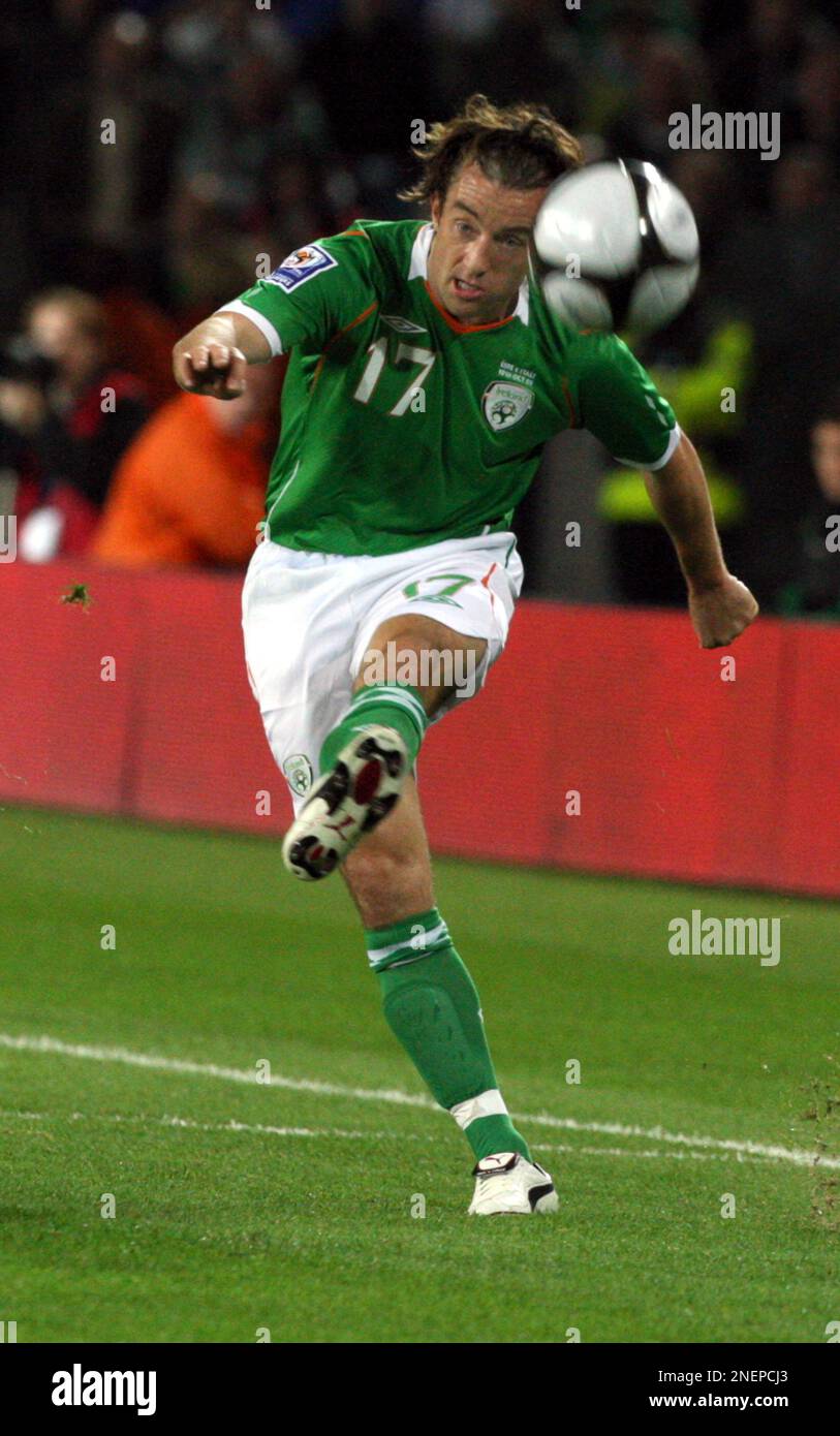 Republic of Ireland's Stephen Hunt kicks the ball during their