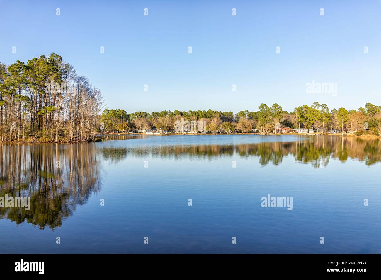 Eutawville, South Carolina sunset near Lake Marion with waterfront
