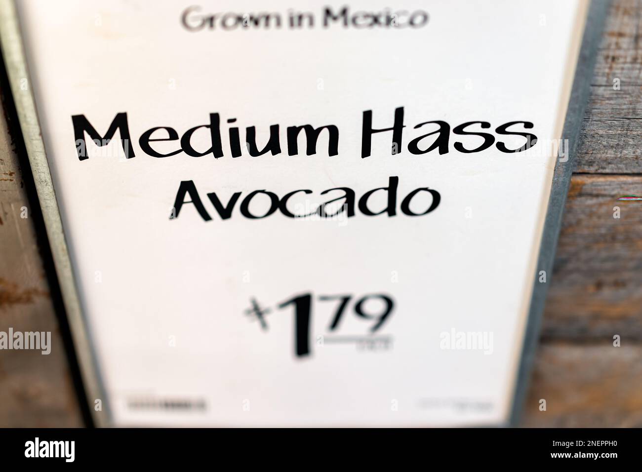 Medium hass avocado price tag, expensive per piece pricey lable in