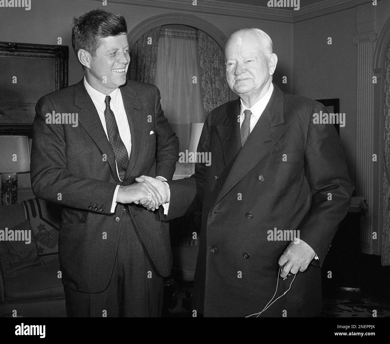 Former President Herbert Hoover President John F. Kennedy at