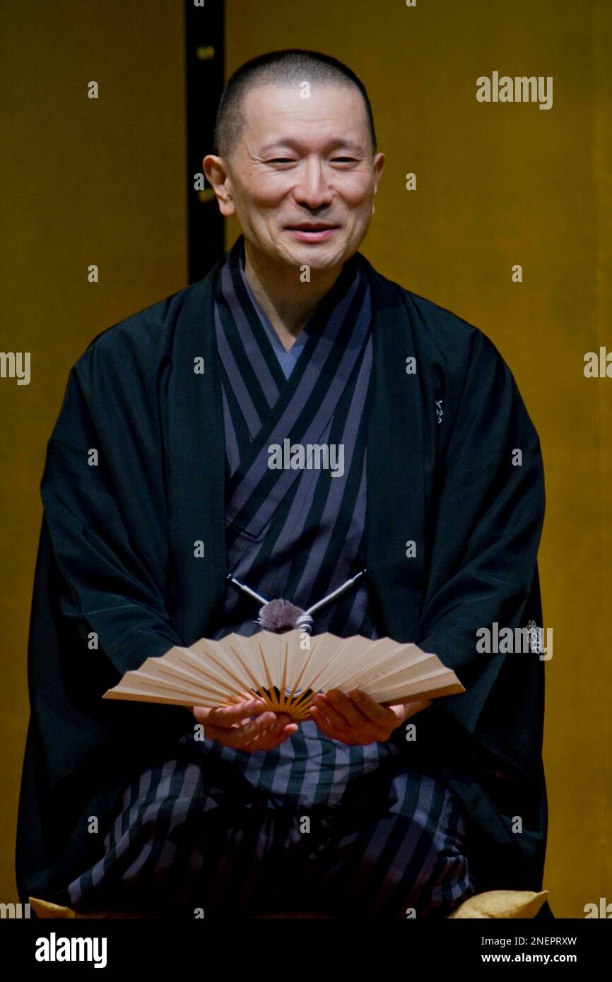 Japanese Rakugo master Sanyutei Ryuraku performs in Rome, Wednesday ...