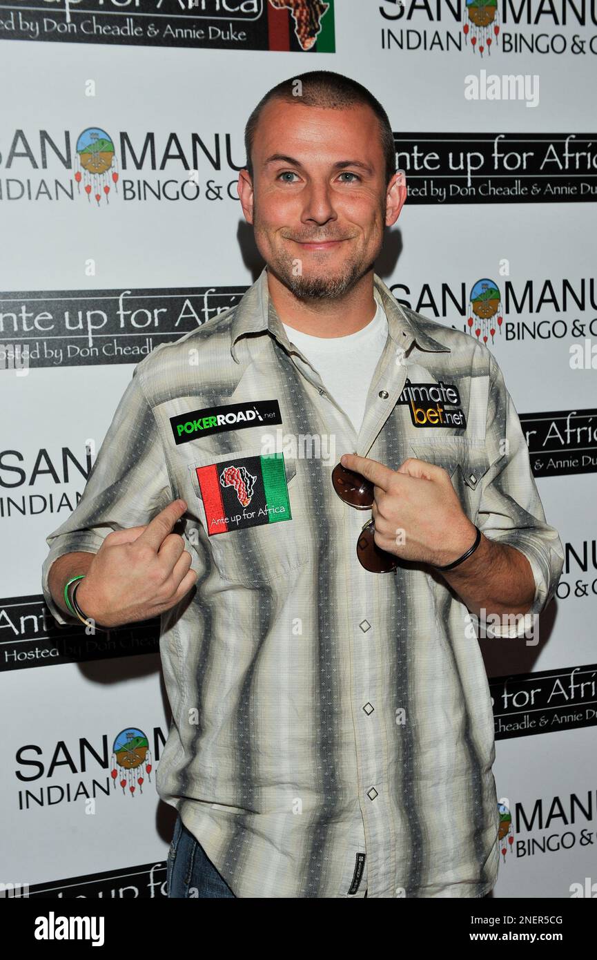 Professional Poker Player Joe Sebok attends the 2nd Annual Ante Up for Africa poker tournament to benefit Darfur at San Manuel Indian Bingo & Casino in Highland, California on October 29th, 2009. (Vince Bucci / AP Images for San Manuel) Stock Photo
