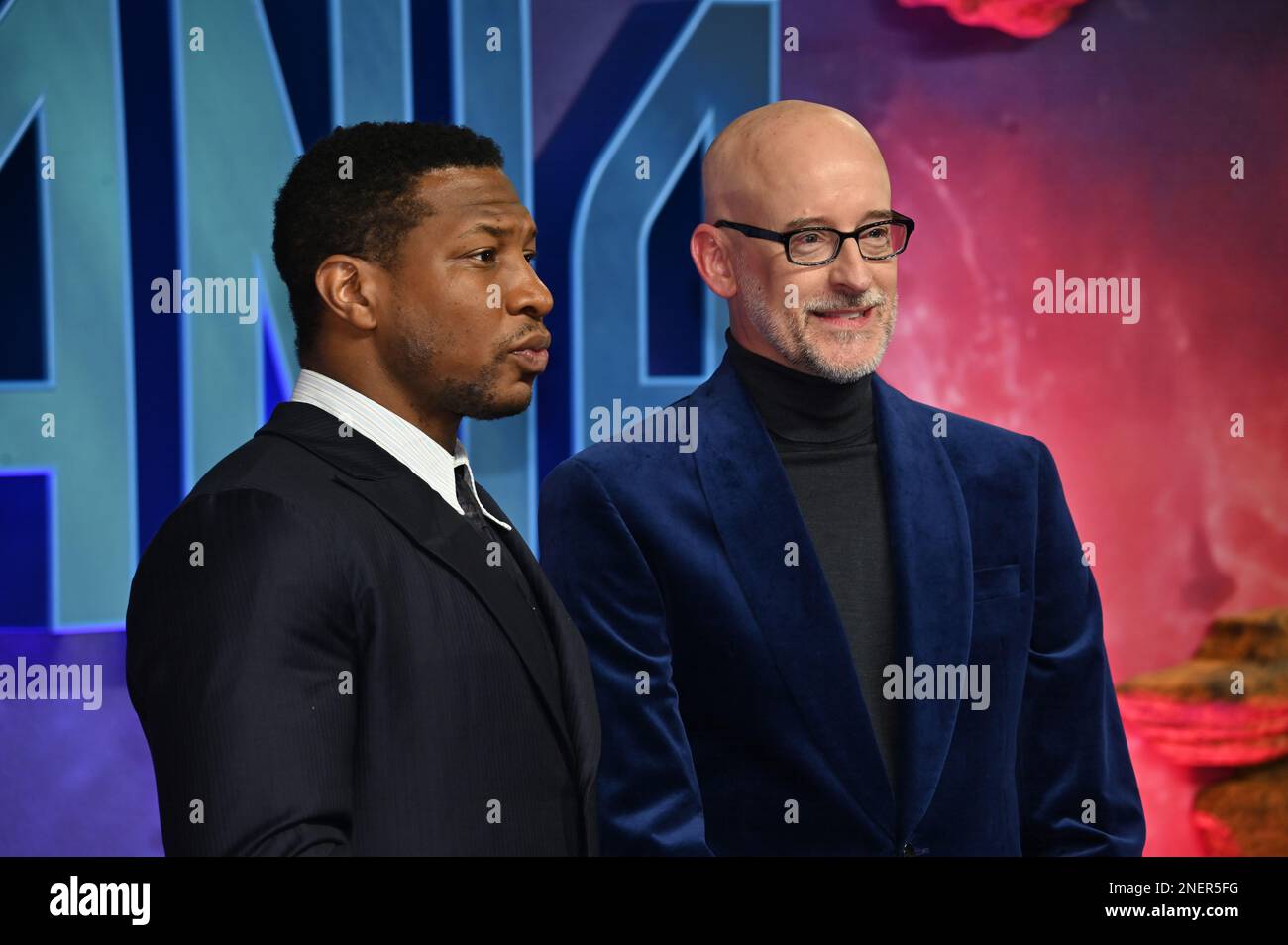 Jhonathan Reed London, UK. 16th February 2023. Jonathan Majors, Peyton Reed attends ...