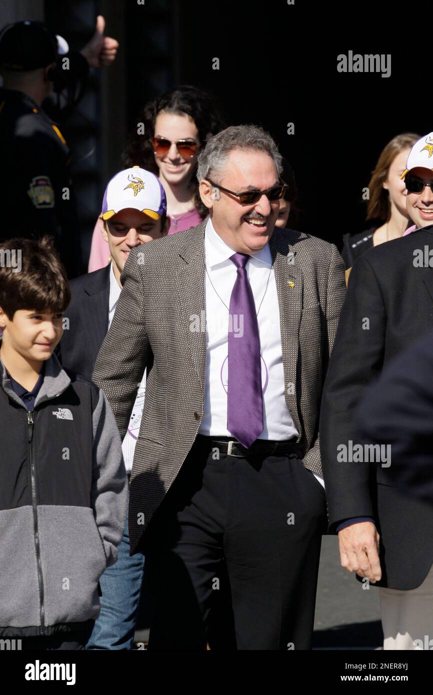 Minnesota Vikings owner Zygmunt Wilf arrives for an NFL football game