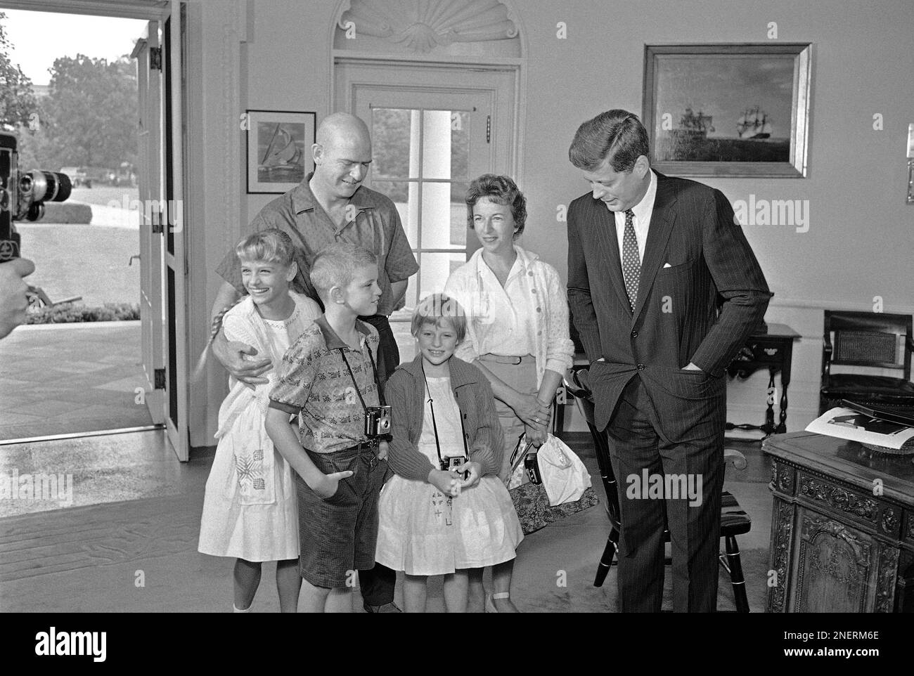 President John Kennedy poses on August 23, 1961 at the White House in