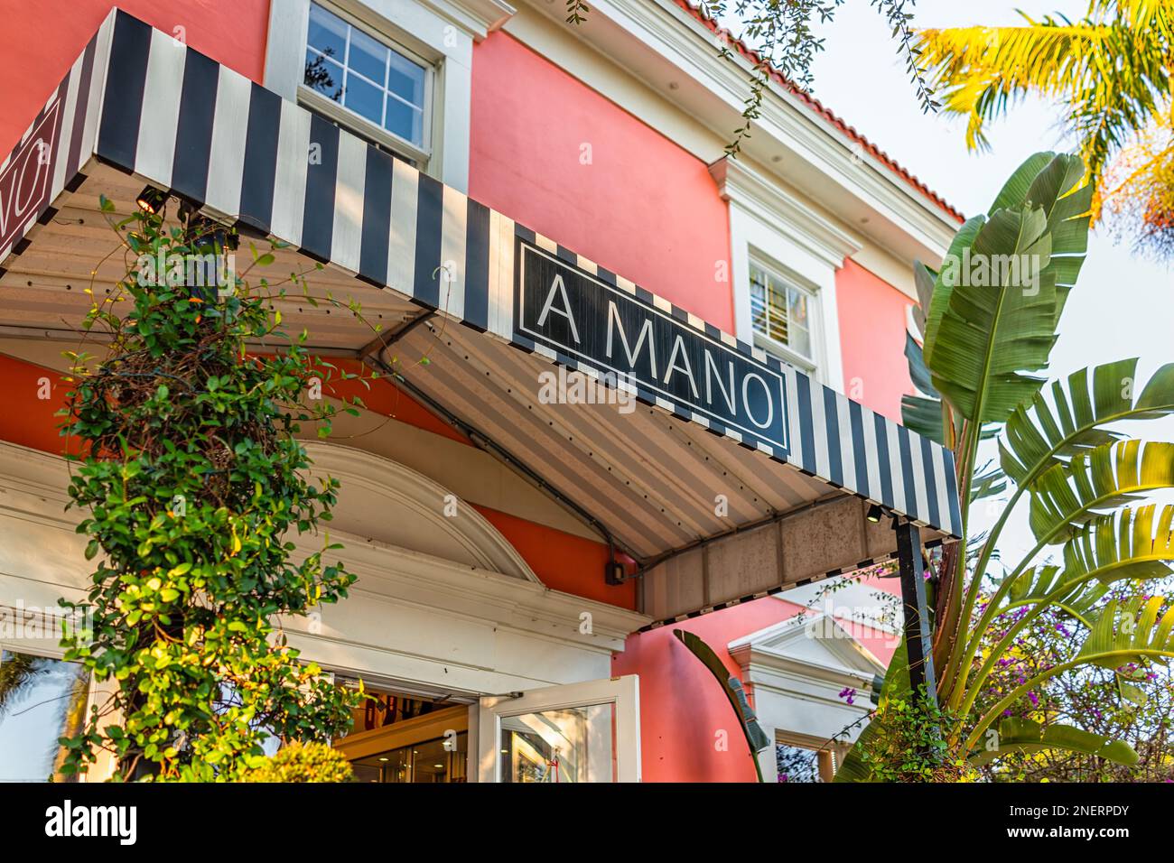 Naples, USA January 29, 2021 Old town Naples, Florida downtown